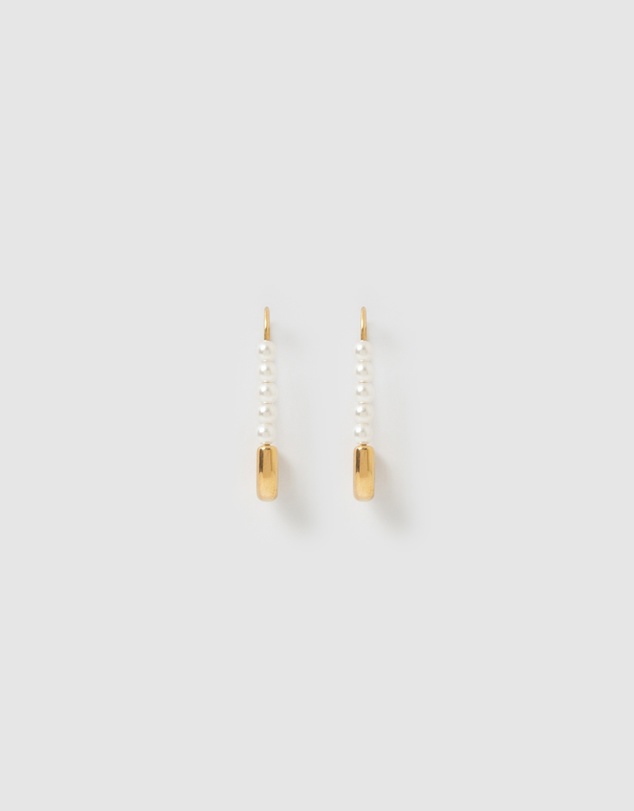 Izoa - Pearla Safety Pin Earrings