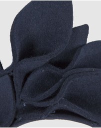 Max Alexander - Felt Navy Winter Racing Fascinator