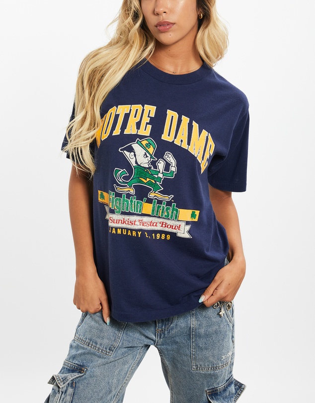 Vintage by The Real Deal - Pre Loved - 1989 NCAA Notre Dame Fighting Irish Tee