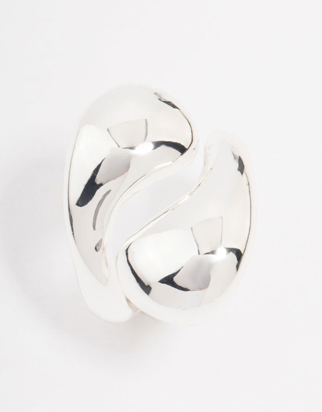 Lovisa - Silver Plated Stacked Swirl Ring