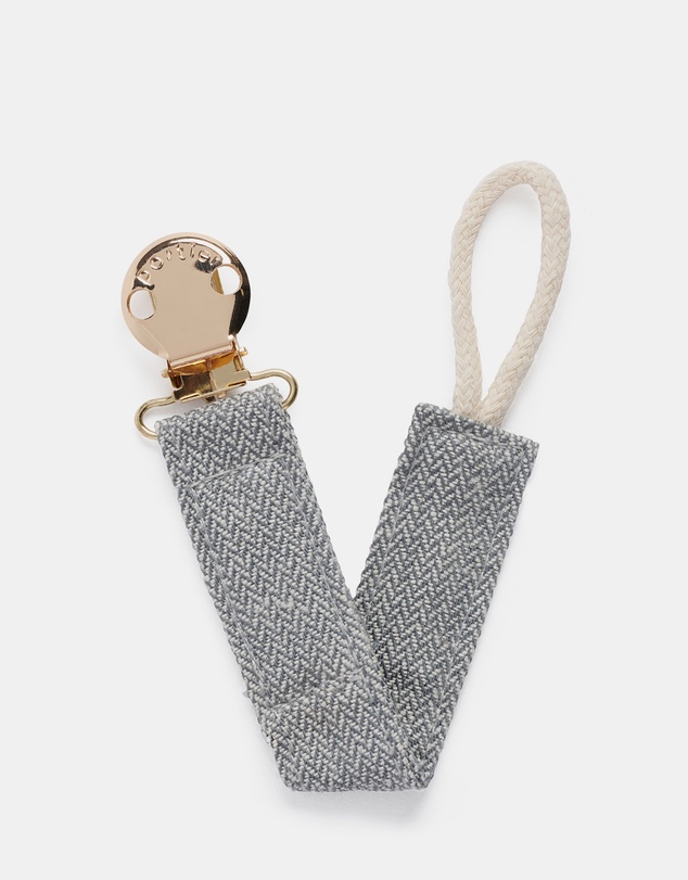 portier - Petite Pacifier Clip - Light Grey