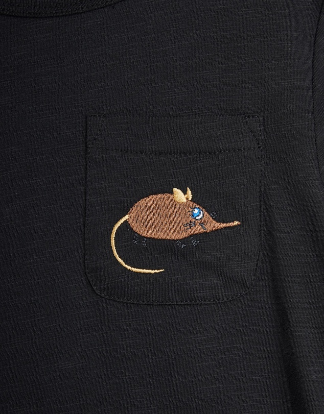 Mini Rodini - Elephant Shrew Embroidered SS Tee - Babies-Teens