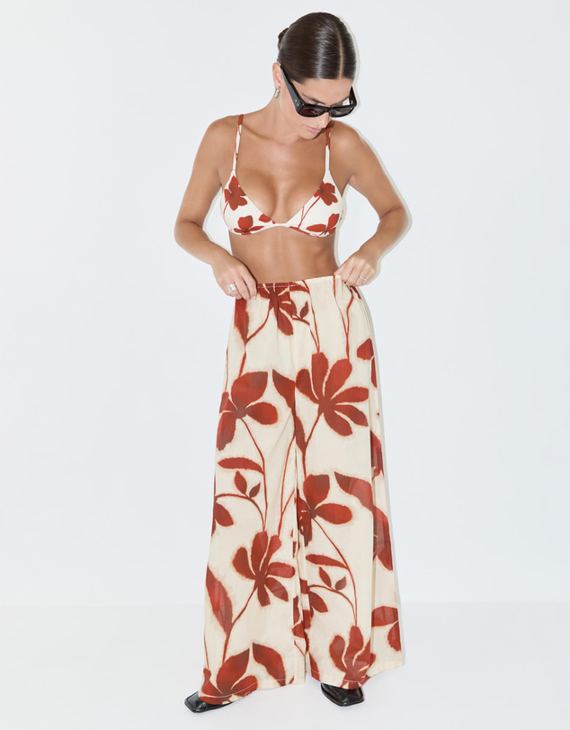 Zulu & Zephyr - Ruby Floral Triangle Top