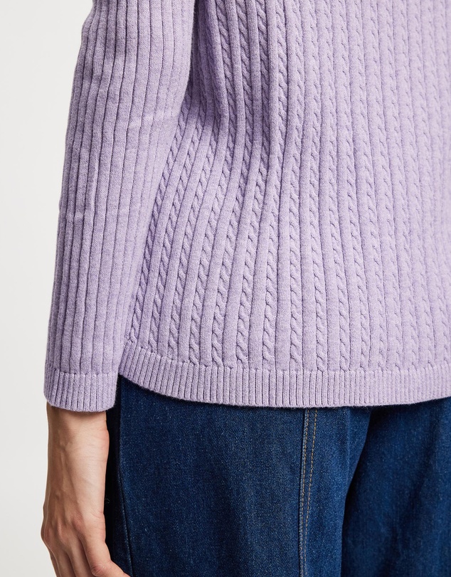Lindsay Nicholas New York - V-Neck Cable Sweater