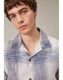 NEXT - Linen Blend Check Short Sleeve Shirt