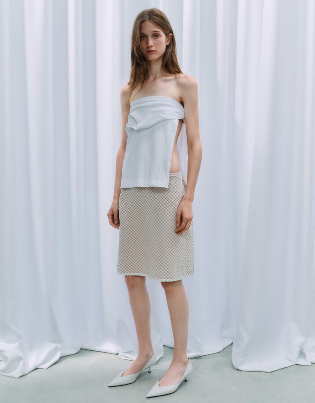 M.N.G - Flowy Check Skirt