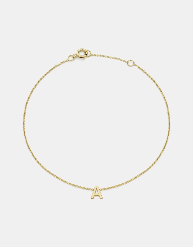 Zoe Olivia - 9K Gold Initial A Bracelet
