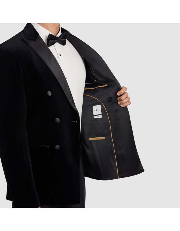 yd. - Benedict Double Breasted Velvet Blazer