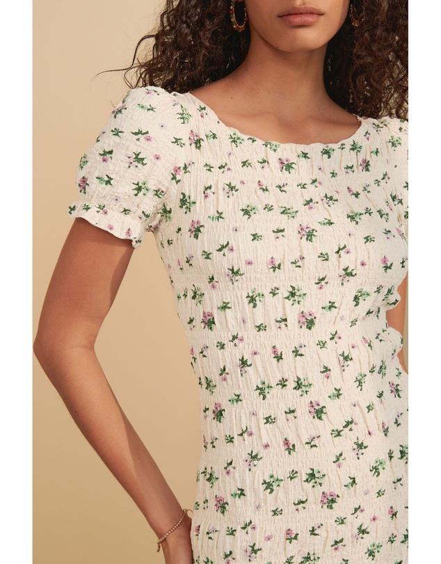 NEXT - Shirred Puff Sleeve Mini Dress