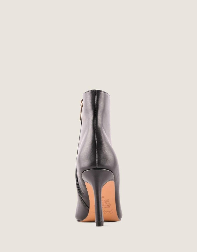 Shelly Shen - Channing Heel Ankle Boots Black Leather