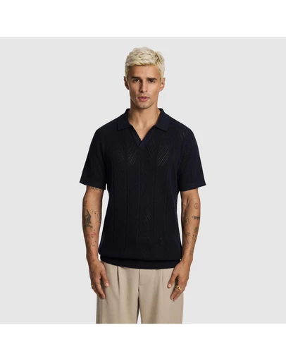 yd. - Edmund Knitted Polo Shirt