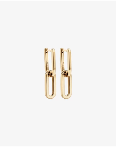 Michael Hill - Paperclip Huggie Drop Earrings in 10kt Yellow Gold