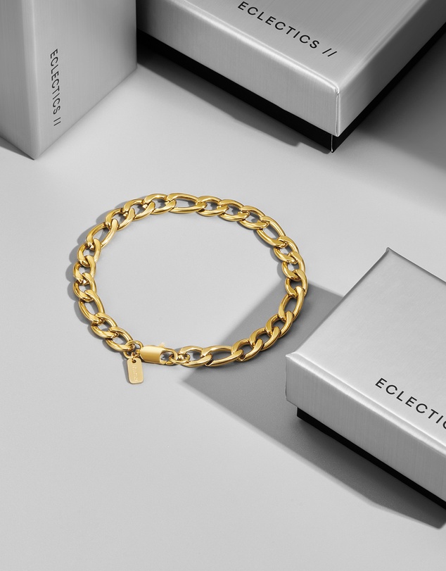 Eclectics - Token Figaro Chain Bracelet