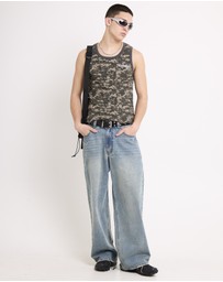 Spencer Project - Starboy Camo Waffle Singlet