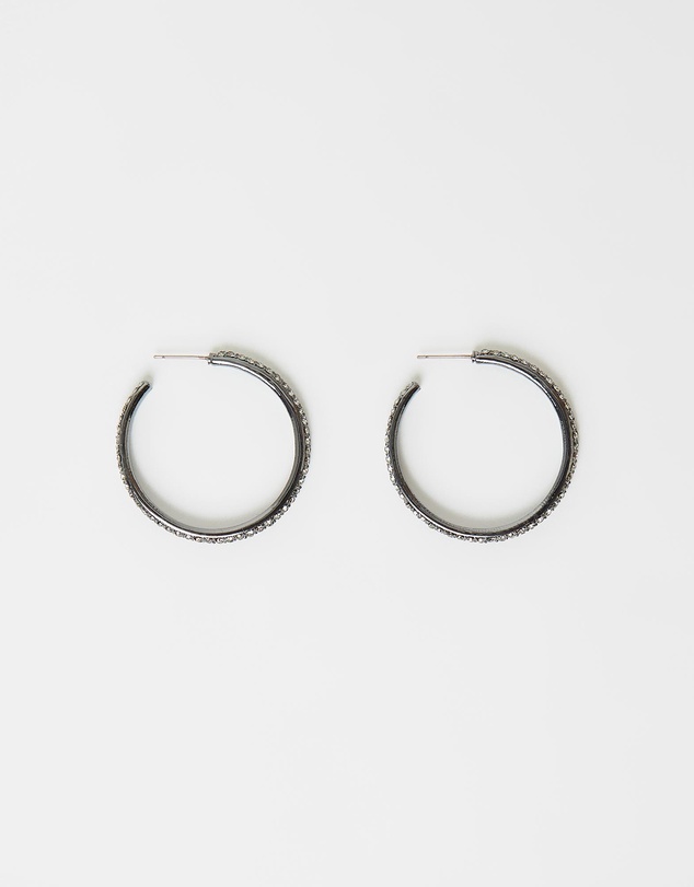 Izoa - Glitter Hoop Earrings