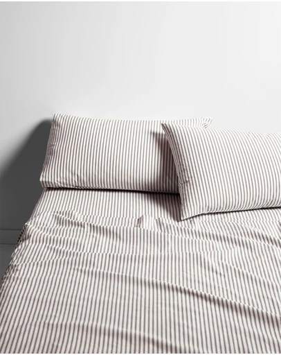 Aura Home - Ticking Stripe Sheet Set
