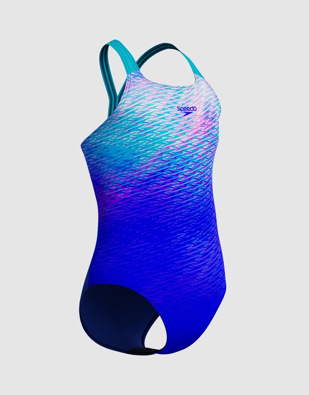 Speedo - Print Powerback Swimsuit - Kids-Teens