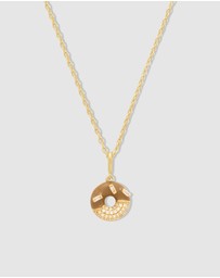 Wanderlust + Co - Donut Coffee Glazed Gold Necklace