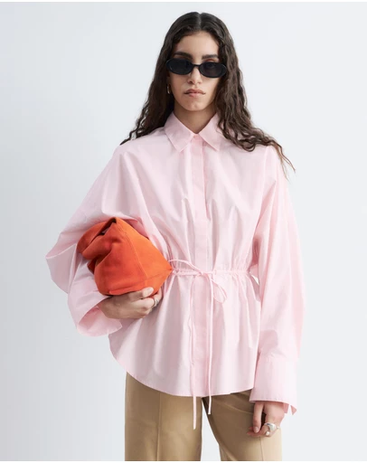 & Other Stories - Cotton Poplin Drawstring Shirt