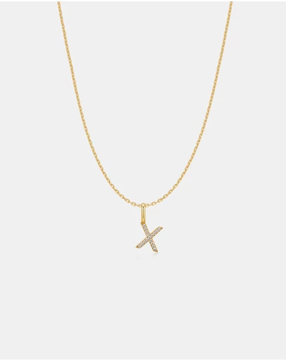 Ania Haie - Ania Haie Gold Letter X Initial Necklace