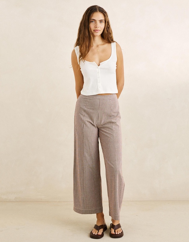 Rhythm - London Check Wide Leg Pants