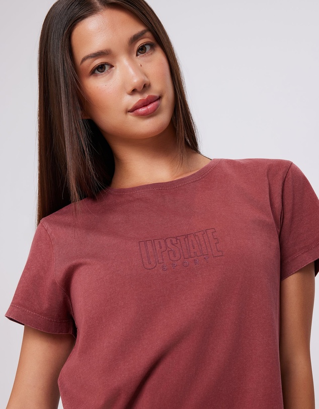 Upstate - Urban Box Tee - Washed Warm Cherry