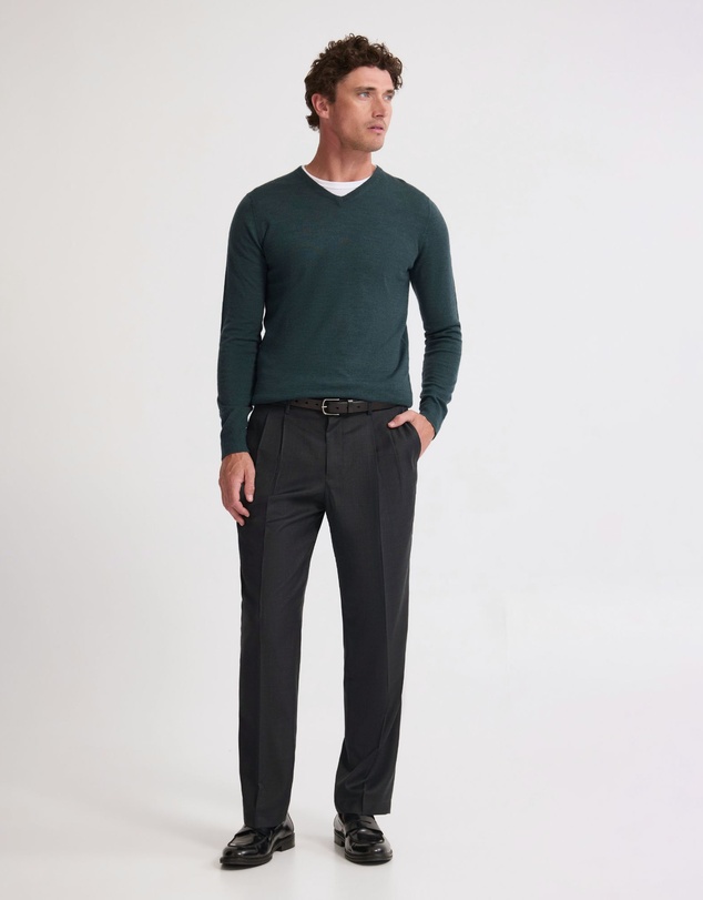 Oxford - Basic V-Neck Pure Wool Pullover