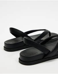 AERE - Leather Sling Back Thongs