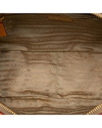 Pre-Loved by Azura Reborn - Pre-Loved Small Saffiano Trimmed Canvas Grommet Bauletto Bag