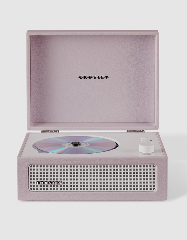 Crosley - Crosley Voyager Portable Retro CD Player with Stereo Bluetooth Speakers, FM Radio - Amethyst