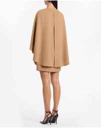 Carla Zampatti - Cinnamon Crepe Cape Mini Dress