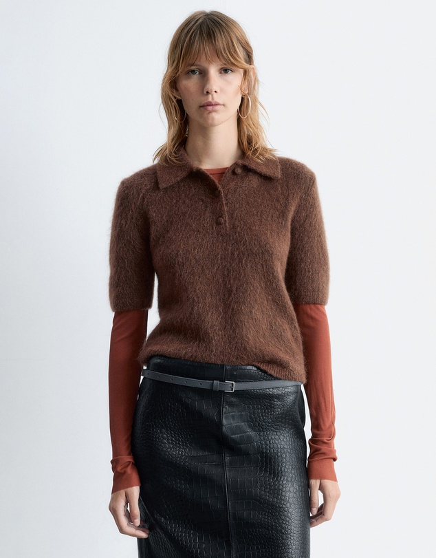 & Other Stories - Brushed Knit Polo T-Shirt