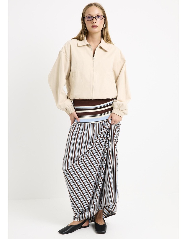 Subtitled - Sirena Striped Maxi Skirt