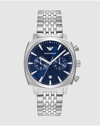 Emporio Armani - Silver Tone Chronograph Watch