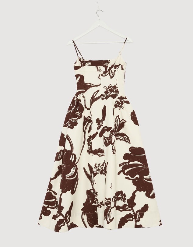 Revibe - Repaired Shona Joy Emmett Square Neck Panelled Midi Dress - AU 6
