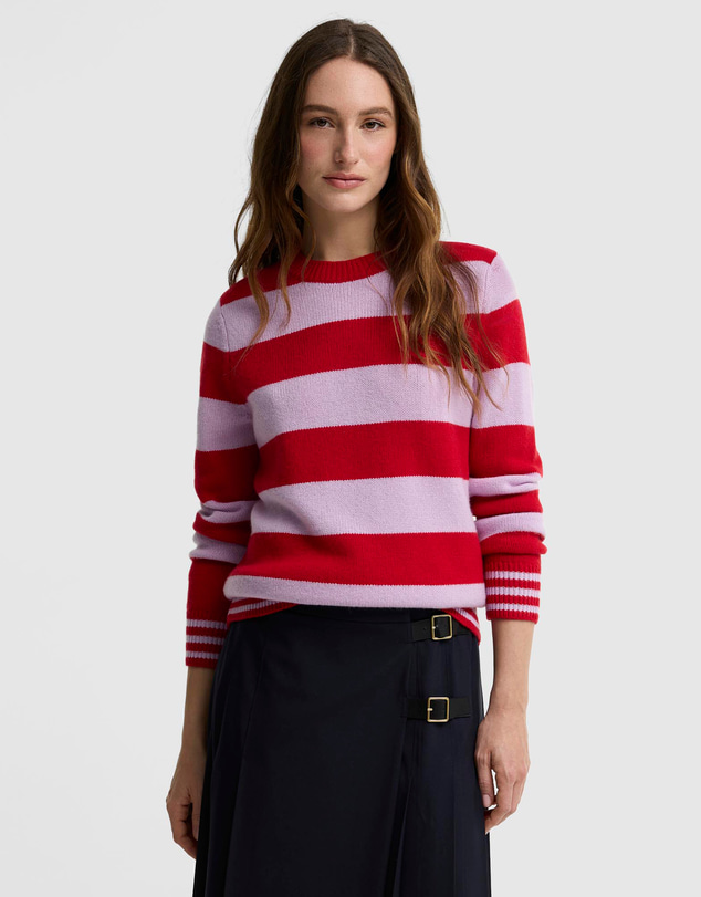 Barbour - Woodhouse Striped Cashmere Blend Knitted Jumper