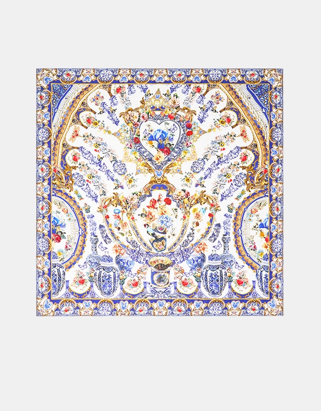 Camilla - Large Crystalled Silk Square Scarf