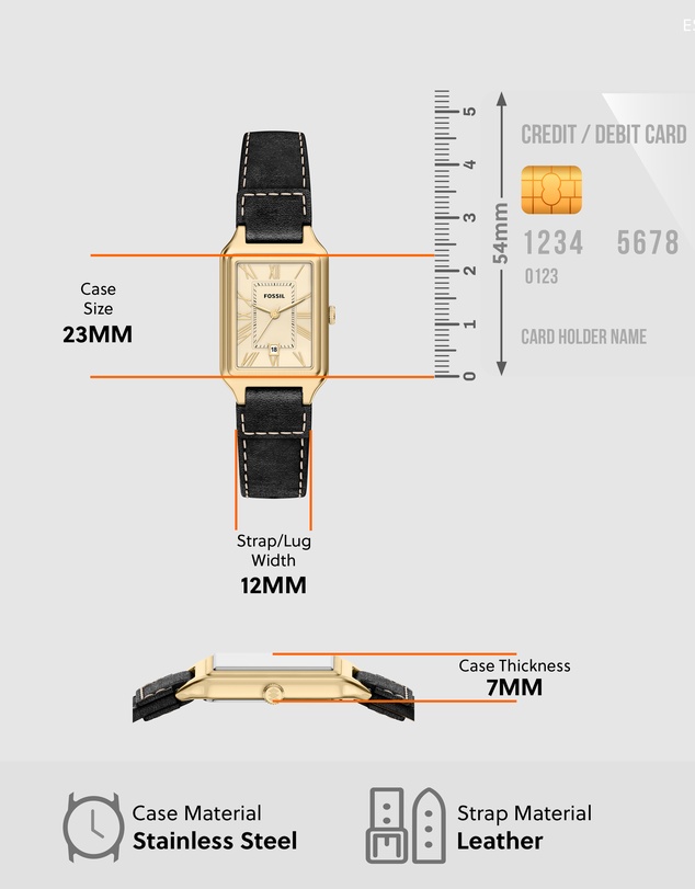 Fossil - Raquel Black Analogue Watch