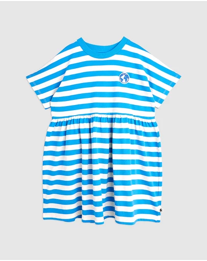 Mini Rodini - Earth Stripe SS Dress - Babies-Kids