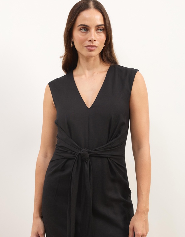 Atmos&Here - Sadie Linen Blend Midi Dress
