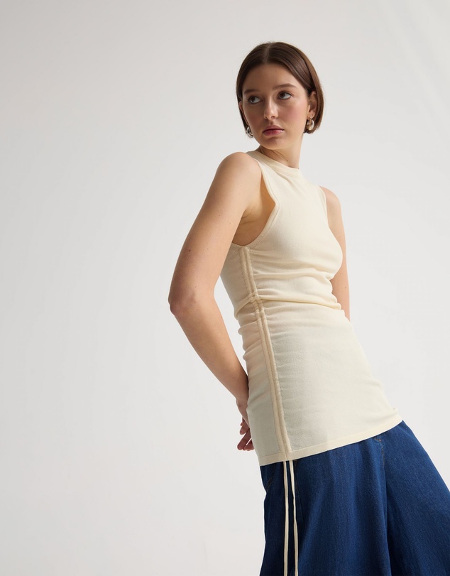 Oxford - April Drawstring Knitted Top