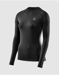 SKINS - SKINS Compression Women's Series-2 Gym Clothing Long Sleeve Top Black