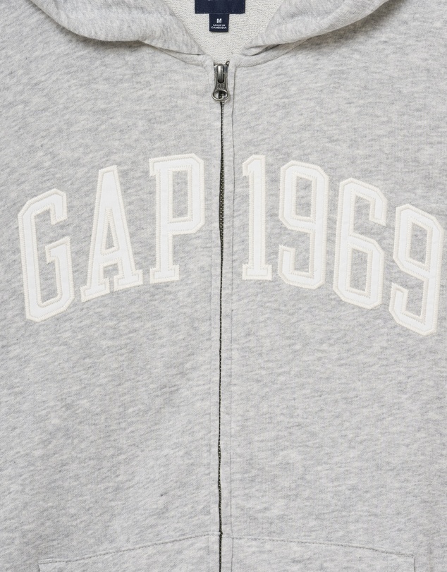 GAP - French Terry Relaxed Fit GAP 1969 Logo Zip-Up Hoodie