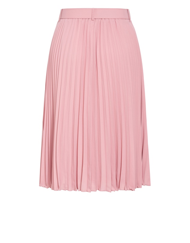 City Chic - Plus size Petra Pleat Midi Skirt - dusty rose