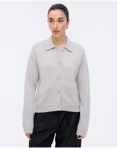 Minima Esenciales - Zoe Merino Wool Cashmere Blend Cardigan