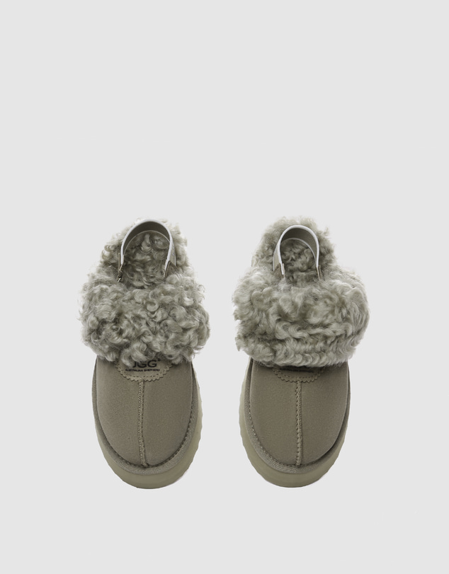 EVERAU - Australian Shepherd Ugg Waffle Curly Platform Cow Suede Upper House Shoes