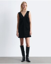 & Other Stories - V-Neck Velvet Mini Dress