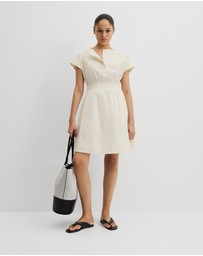 Country Road - Australian Cotton Shirred Waist Mini Dress
