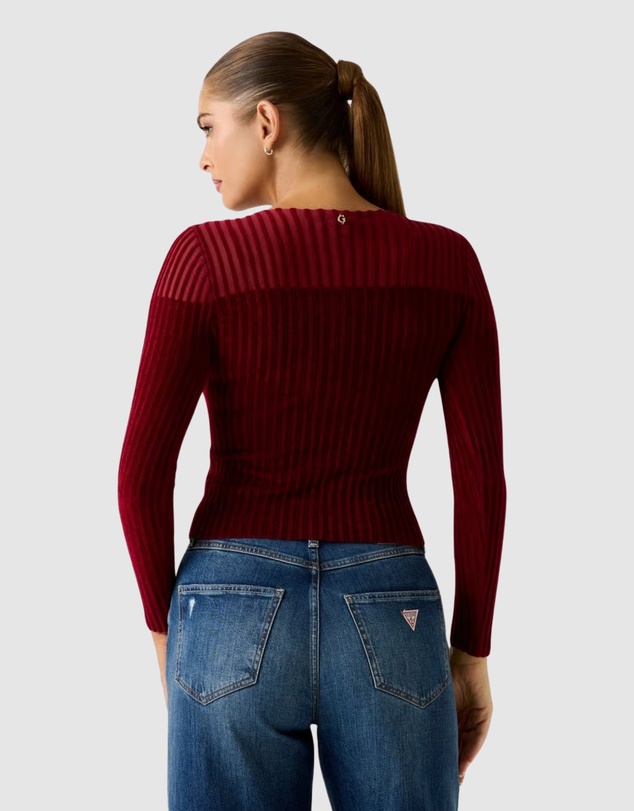 GUESS - Rowena Rib Chenille Sweater