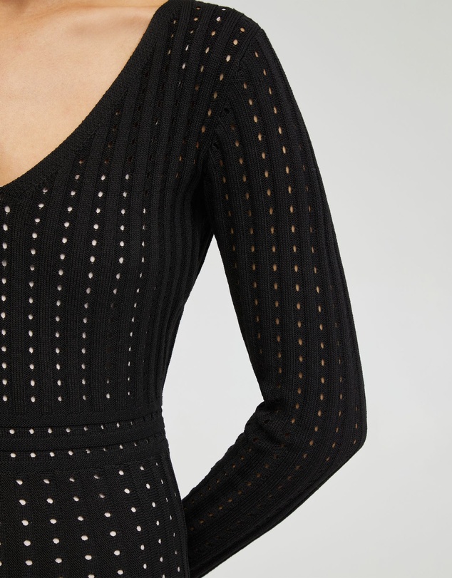 Oxford - Keiko Knitted Dress With Slip In Nude